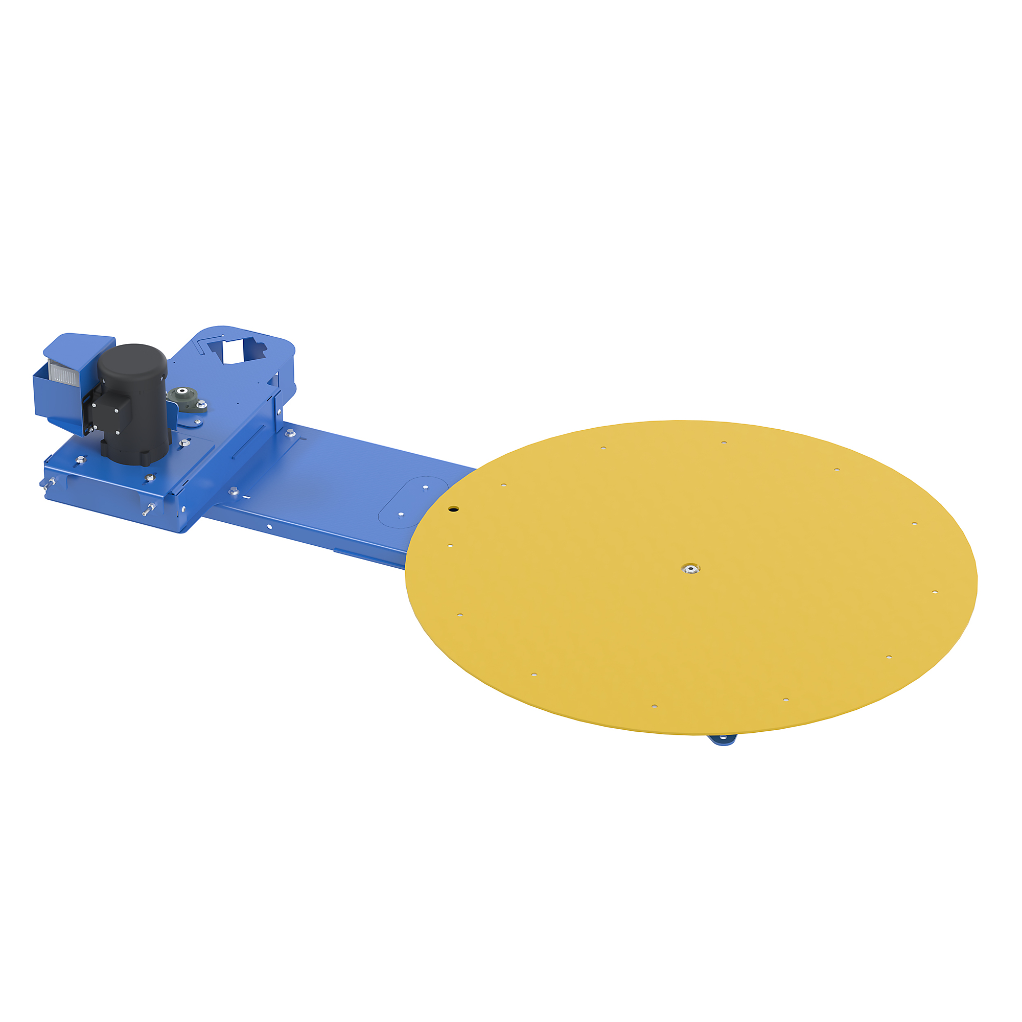 Vestil Low-Profile Powered Carousel - 50in. Platform, 4000-Lb. Capacity, Diamond Plate, Model# POW-CAR-50